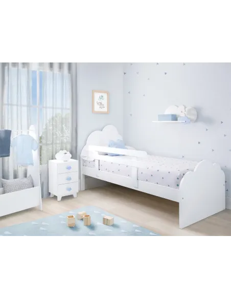 Cama infantil Nuvem e barreira de proteção