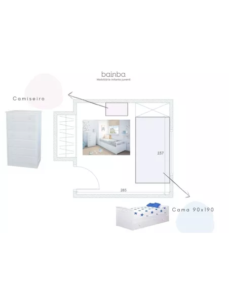 Projecto quarto infantil estrelas 