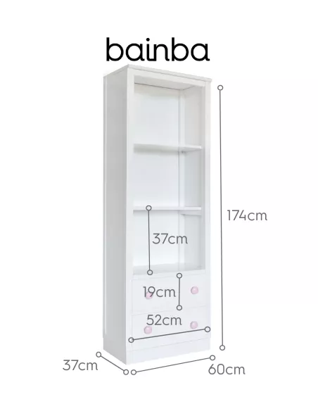 Medidas estante para livros