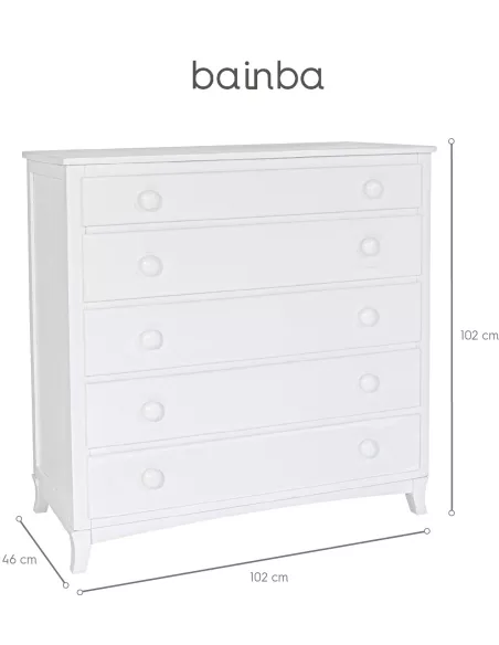 Medidas cómoda com gavetas