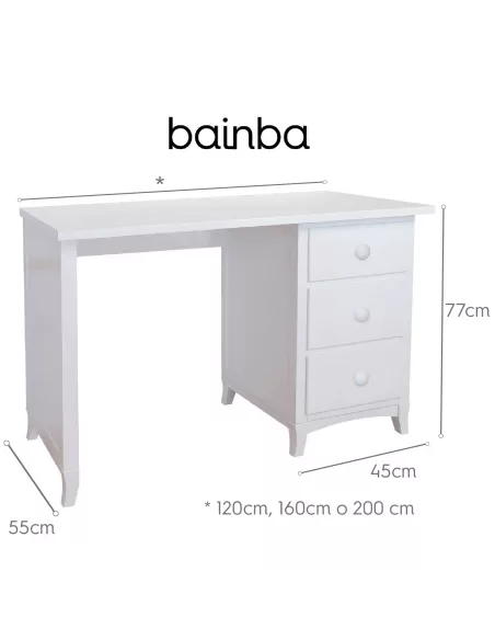 Medidas secretária com gaveteiro