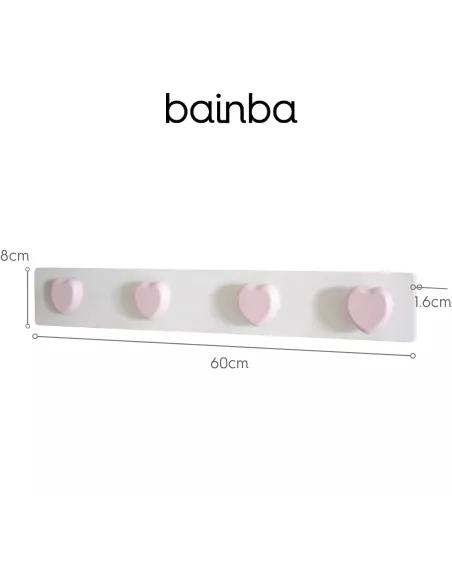 Medidas cabideiro corações