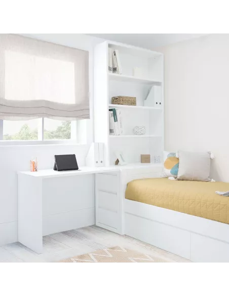 Secretária e estante incorporadas juvenil