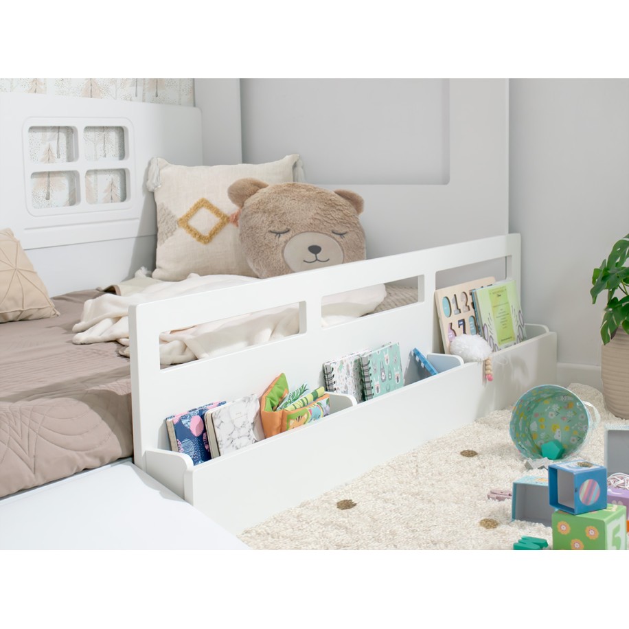 Cama Casinha Montessori com rampa e baú