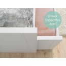 Cama compacta Lineal - Lacado branco com gavetas