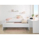 Cama compacta Lineal - Lacado branco com gavetas