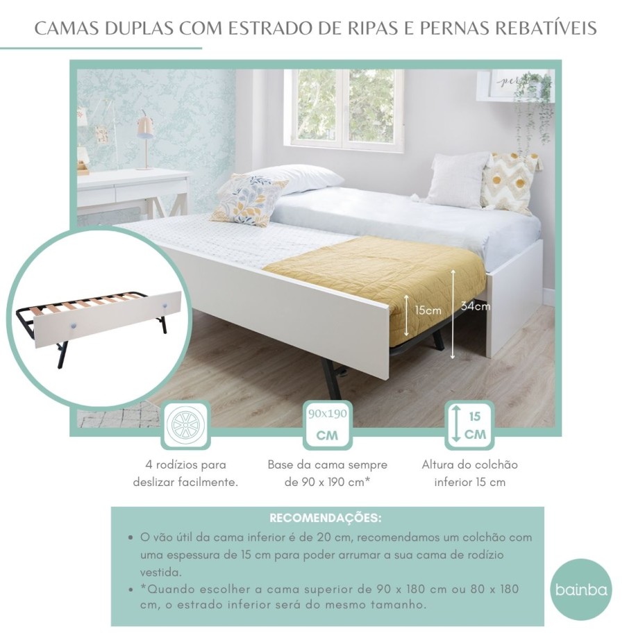 Cama  dupla Gôndola para meninas