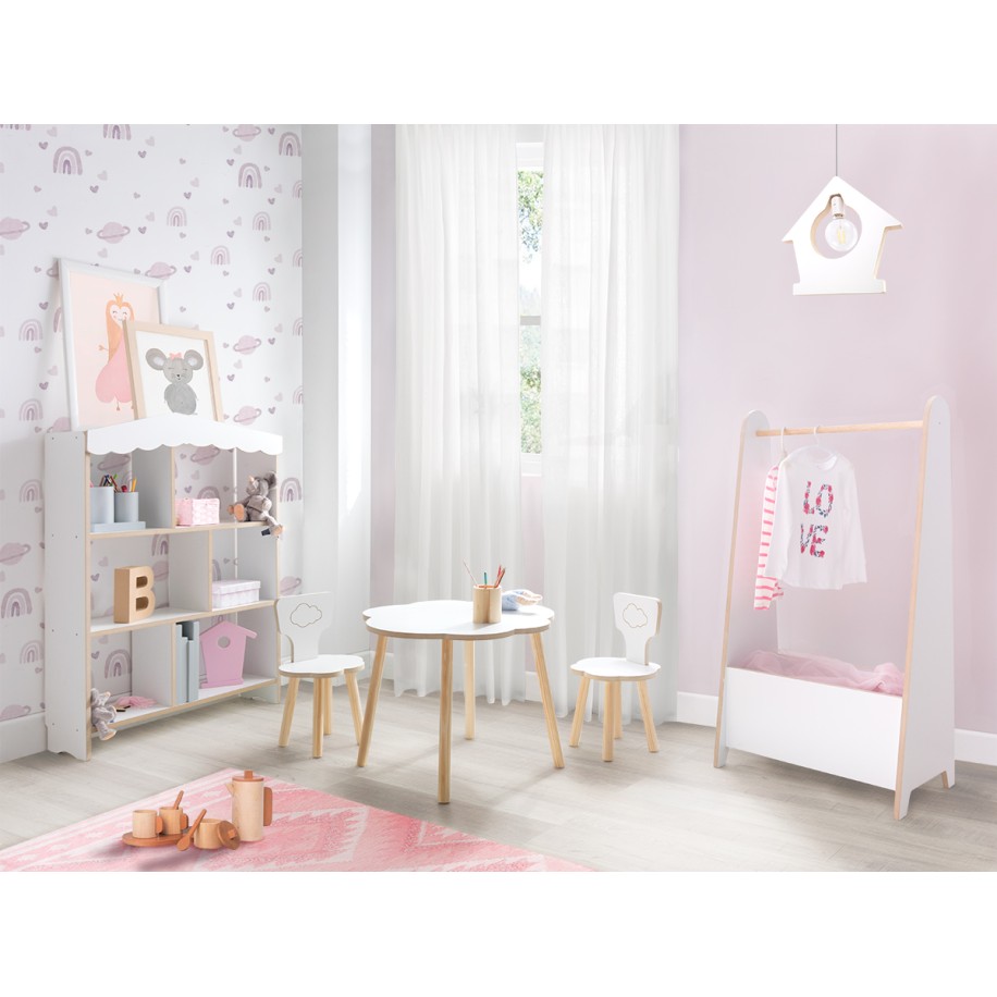 Cabide infantil nórdico com armazenamento