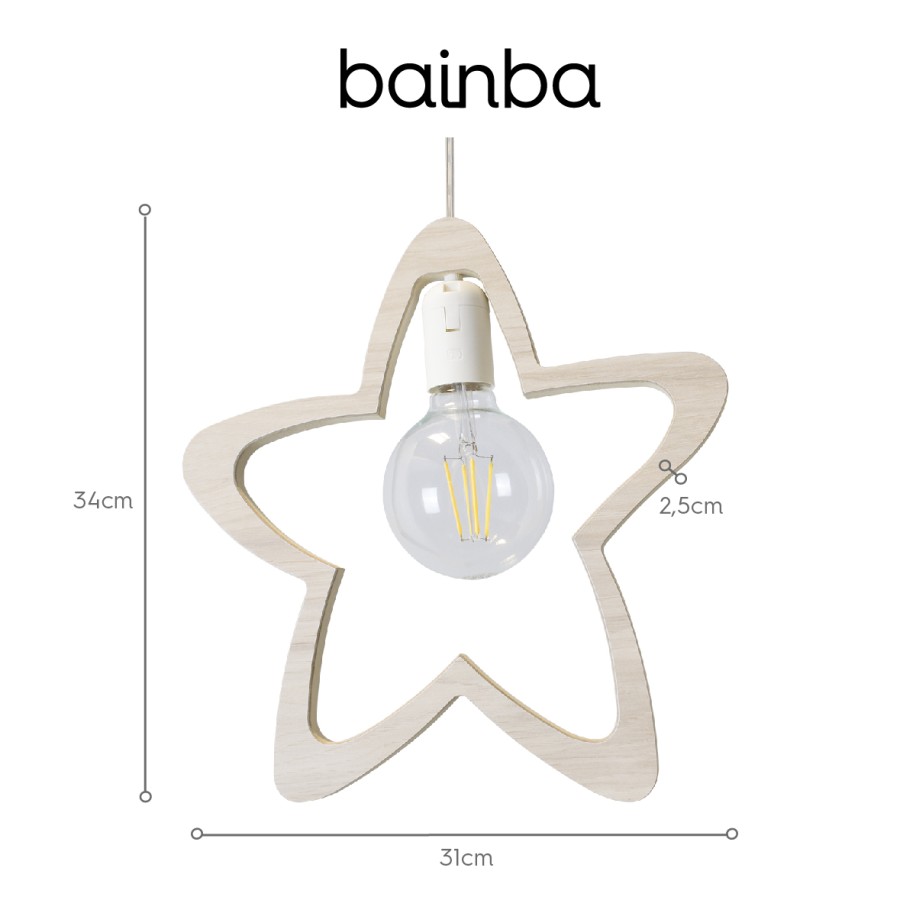 Candeeiro Pendente Infantil Star - Básico