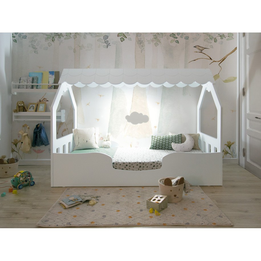 Candeeiro de parede LED infantil Nuvem Branca
