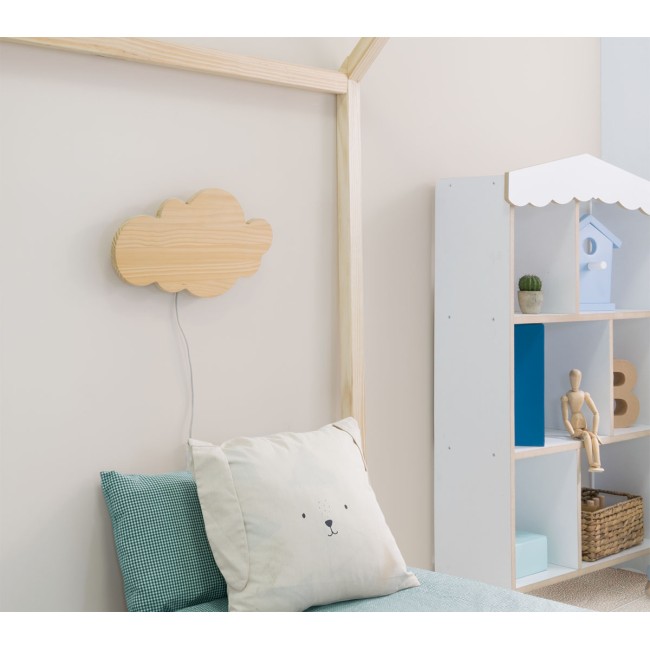 Candeeiro de parede LED infantil Nuvem Natural