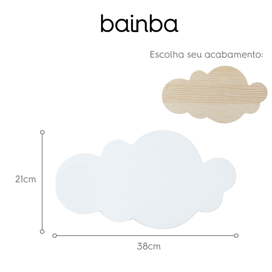 Candeeiro de parede LED infantil Nuvem Natural