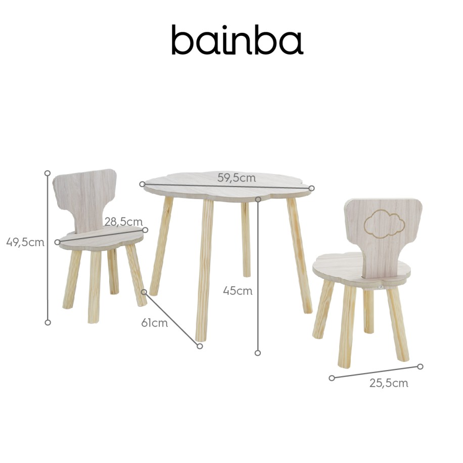 Mesa e cadeiras de criança Nube - Basic