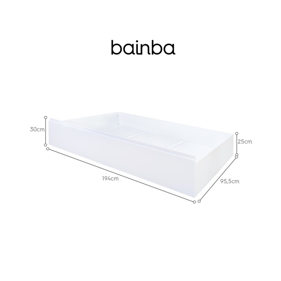 Cama inferior de madeira com rodas