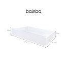 Cama inferior de madeira com rodas
