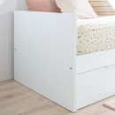 Cama de casal laminada branca 90 x 190