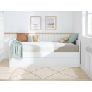 Cama de casal laminada branca 90 x 190