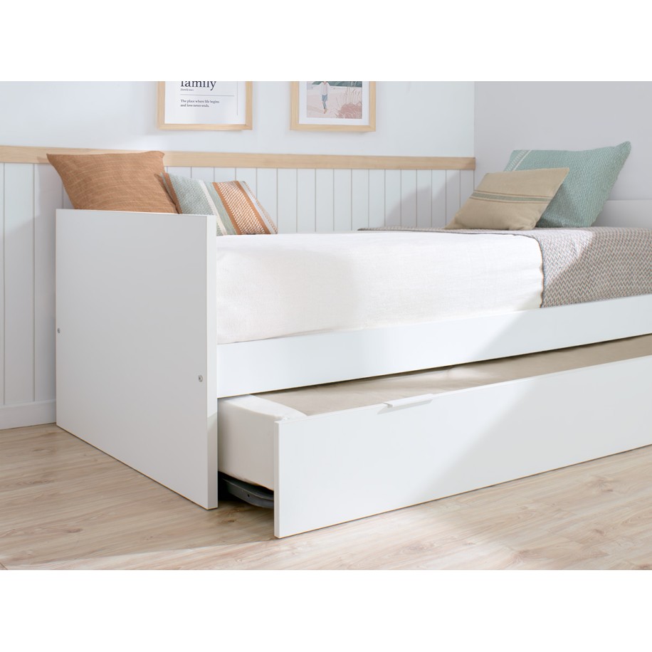 Cama de casal laminada branca 90 x 190