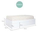 Cama de casal laminada branca - Baixa