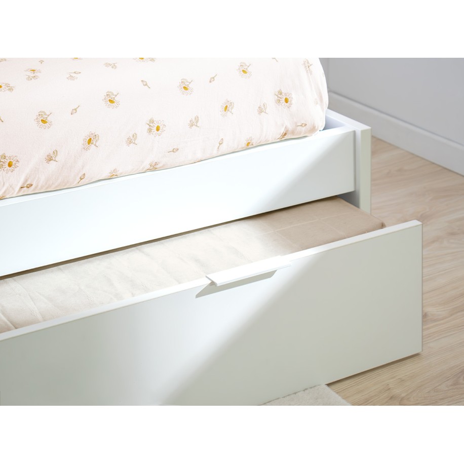Cama de casal laminada branca - Baixa