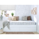 Cama de casal laminada branca - Baixa