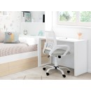 Cama jovem com gavetas em madeira branca e natural - Lineal
