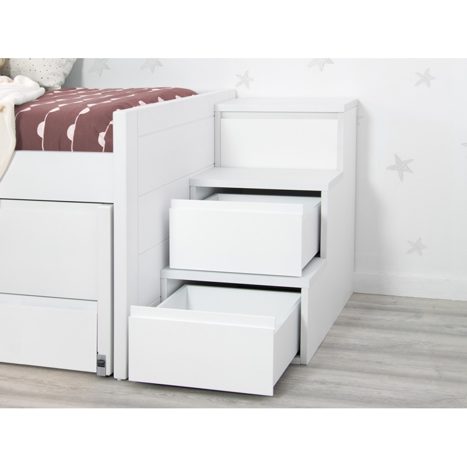 Escada com gavetas para camas