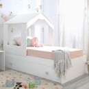 Casa para camas de rodízio