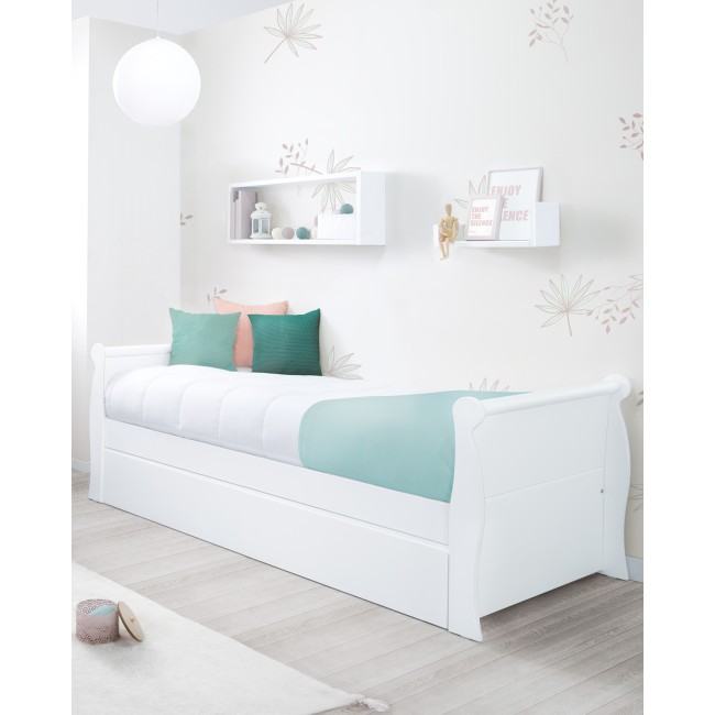 Cama infantil tipo gôndola com 1 gaveta