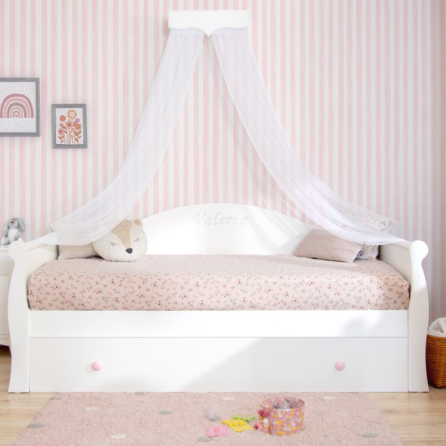 Cama infantil tipo gôndola com 1 gaveta