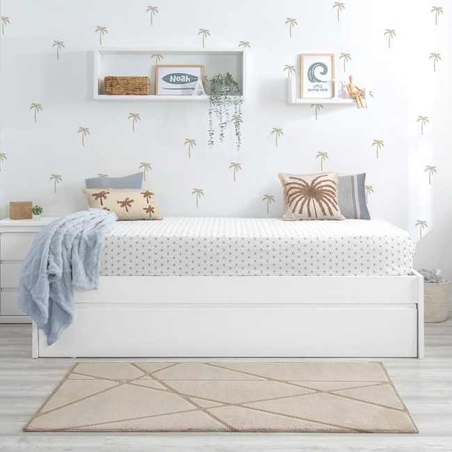 Cama Jovem Branco Baixo com 1 Gaveta