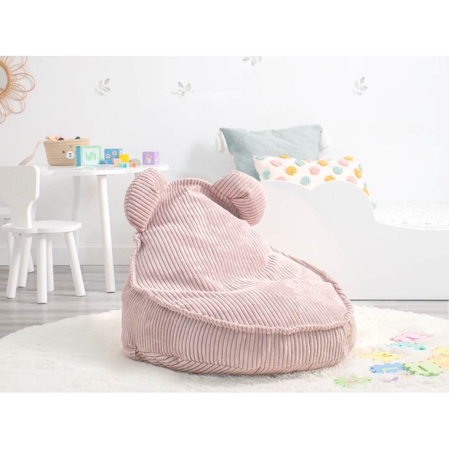 Pufe infantil ursinho rosa