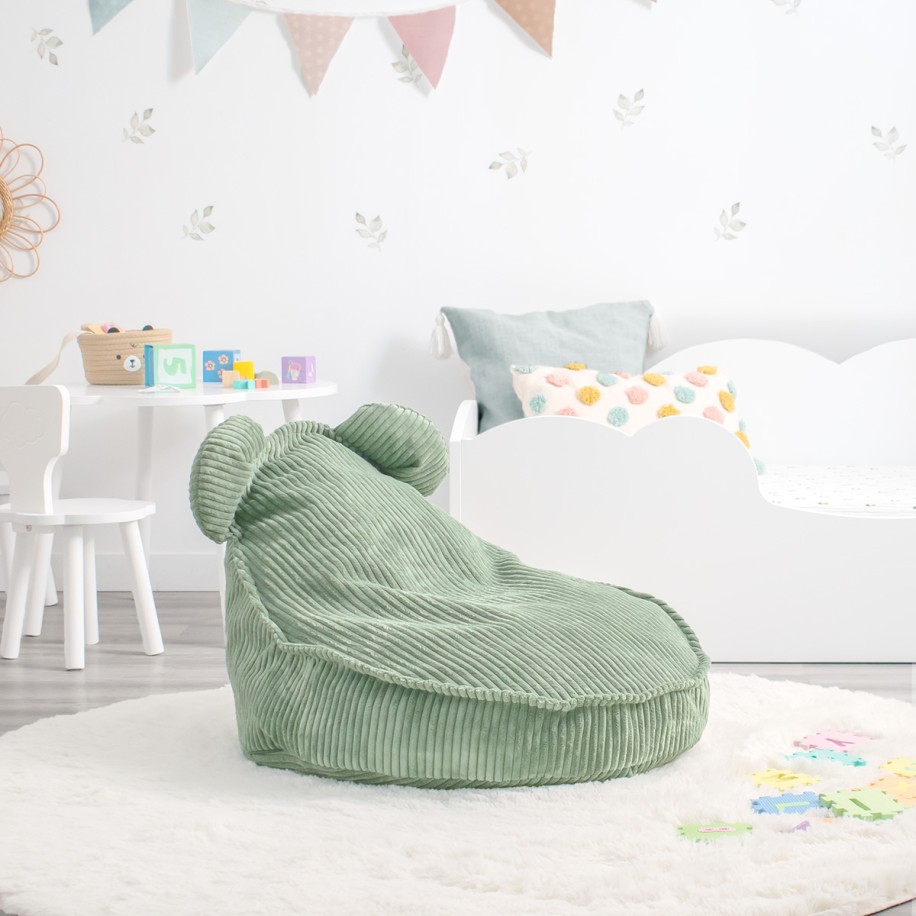 Pufe infantil ursinho verde