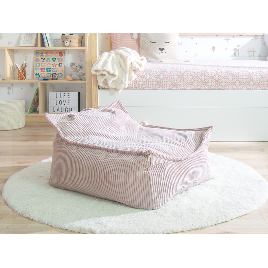 Pufe grande infantil rosa