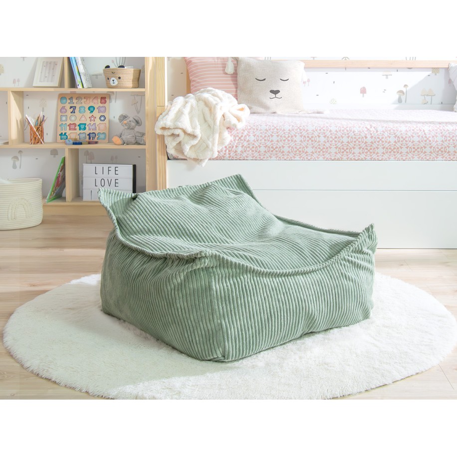 Pufe grande verde infantil