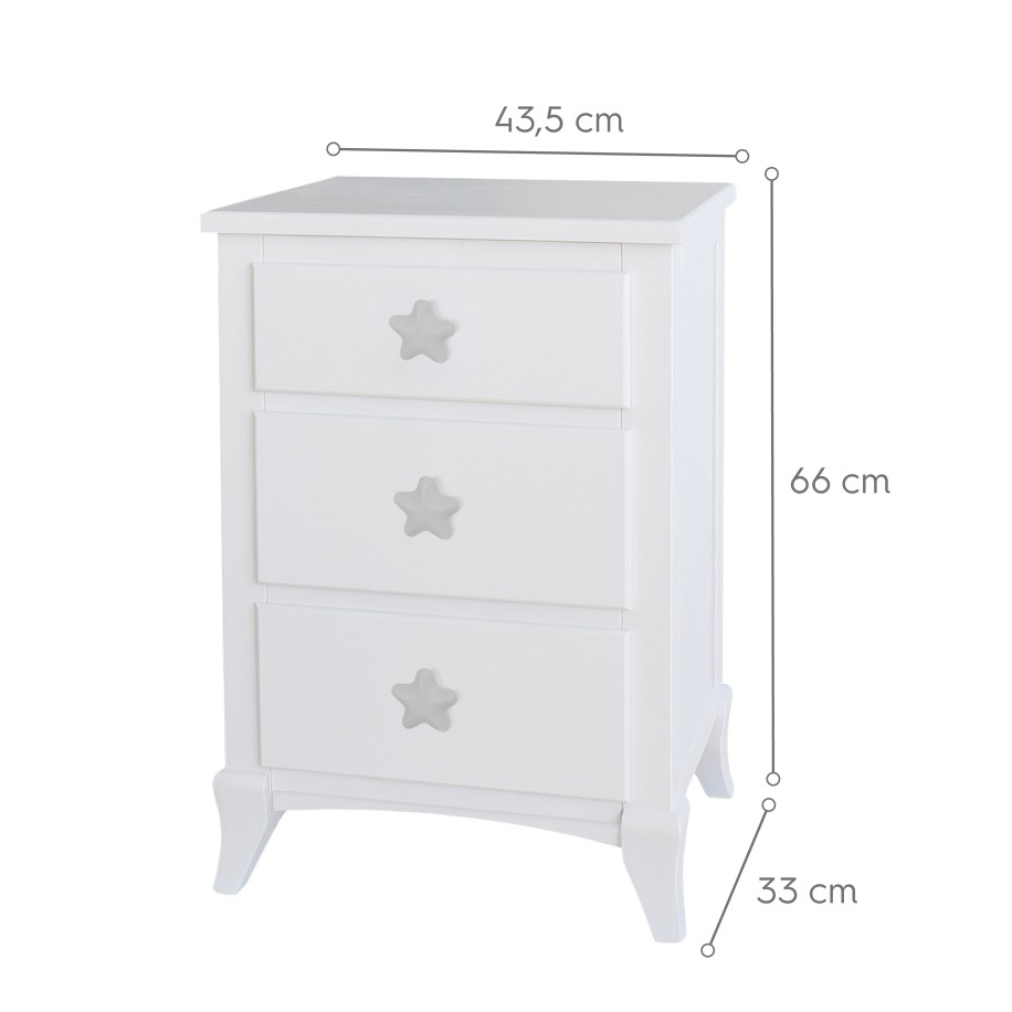 Mesa de cabeceira Estrelas Cinza