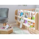 Cama montessori madeira com estante