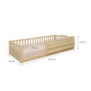Cama montessori madeira com estante