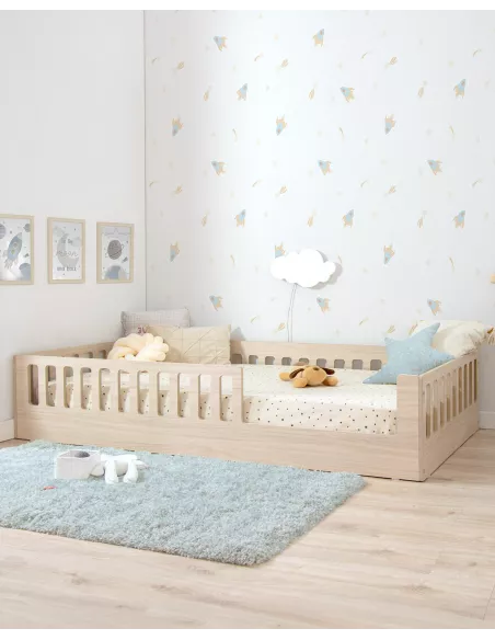 Cama Montessori Creta com grade de segurança – Autonomia e conforto desde cedo