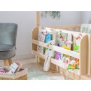 Cama Montessori casinha com estante - madeira