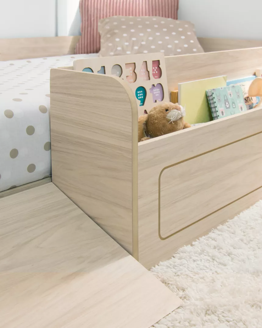 Cama Montessori com rampa e brinquedoteca | Feita em Espanha
