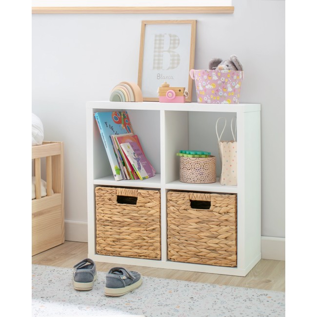 Estante de arrumação 4 compartimentos e 2 cestos