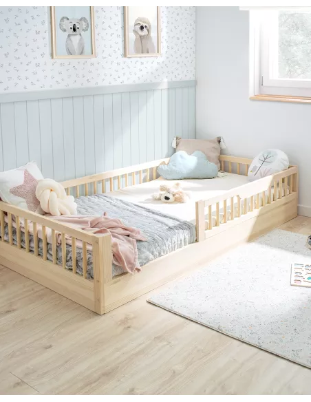 Cama Montessori Sofia em madeira natural