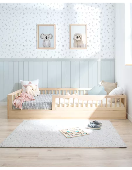 Cama Montessori Sofia em madeira natural