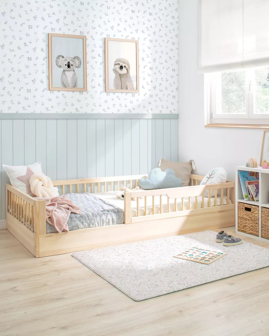 Cama Montessori Sofia em madeira natural