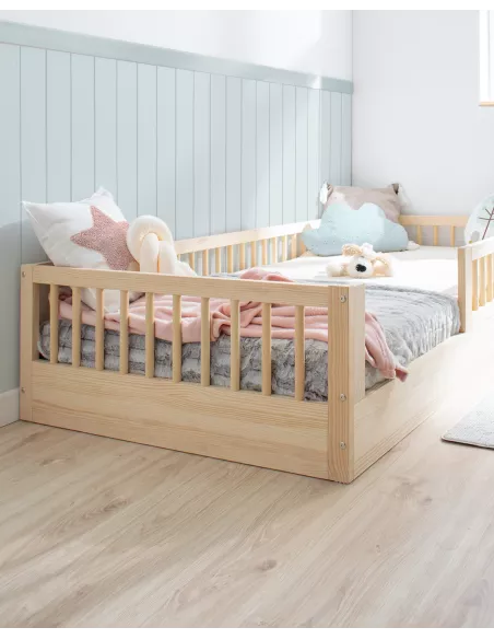 Cama Montessori Sofia em madeira natural