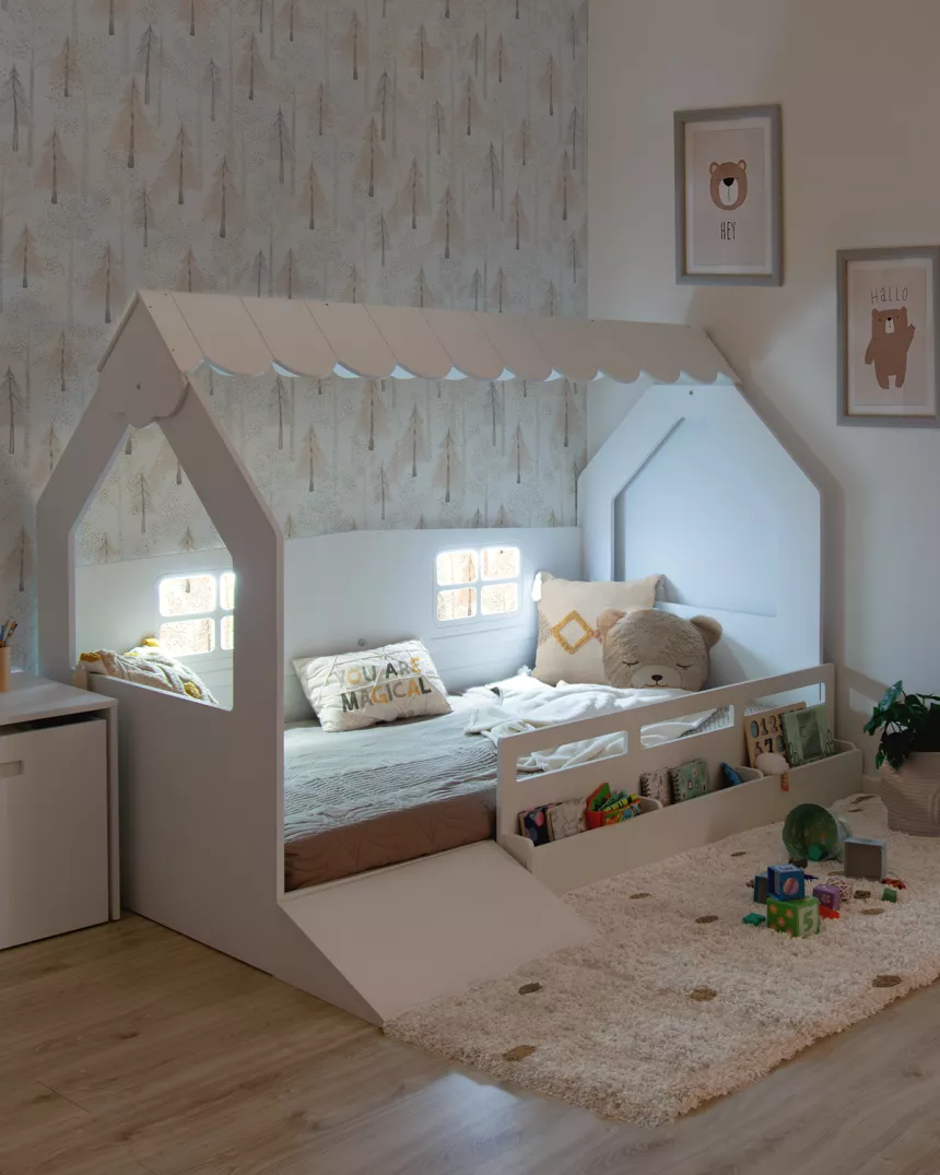 Cama Casinha Montessori com rampa e baú - Entrega gratuita 2