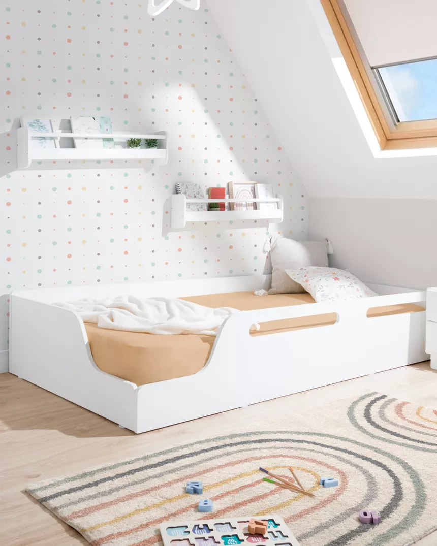 Cama Baixa Montessori Eco - Branca 190