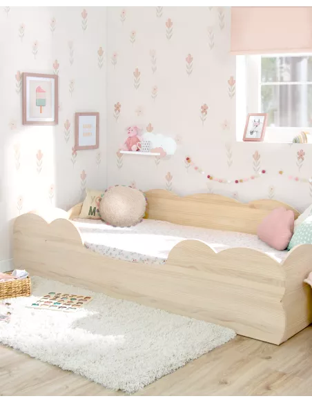 Cama Montessori Nuvem madeira natural - Entrega gratuita