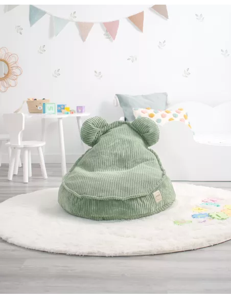 Puff infantil ursinho verde